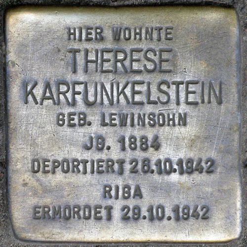 Stolpersteine Sonntagstrae 11 #1