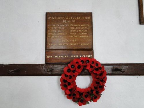 War Memorial Whatfield Church