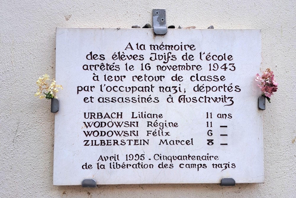 Memorial Murdered Jewish Schoolchildren Annecy