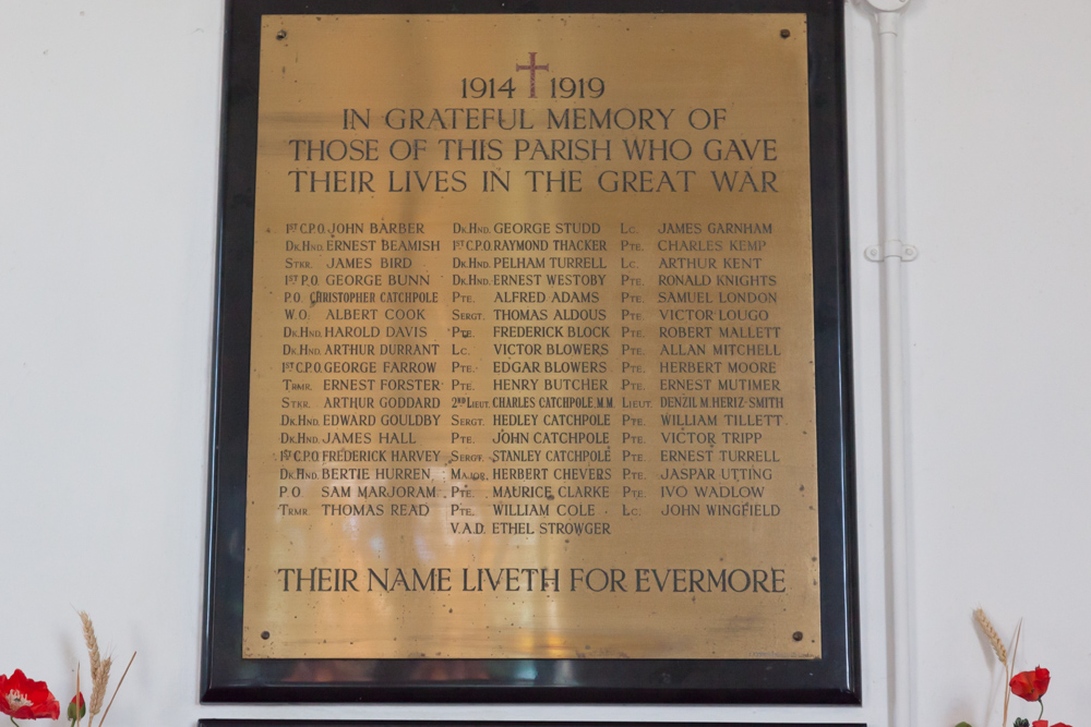 Roll of Honour St. Edmunds Church #3