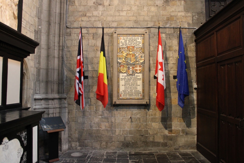 Memoriaal British Empire Kathedraal Mons #2