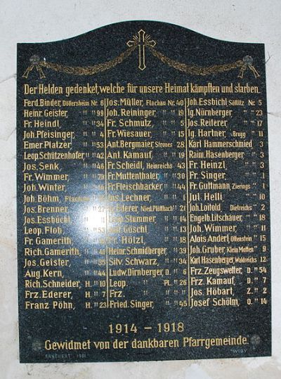 War Memorial Döllersheim Church #1