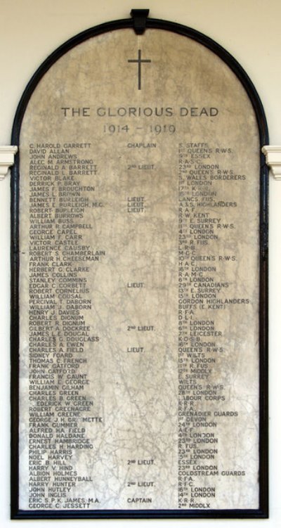 World War I Memorial Holy Trinity Church