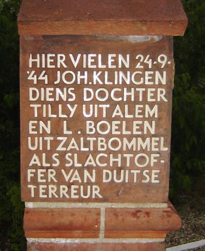 Monument Doodgeschoten Inwoners Alem #3