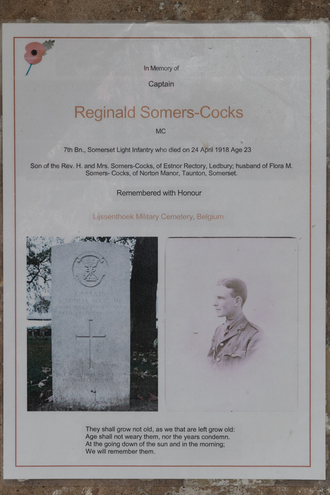 Memorial Captain Reginald Somers-Cocks MC #3