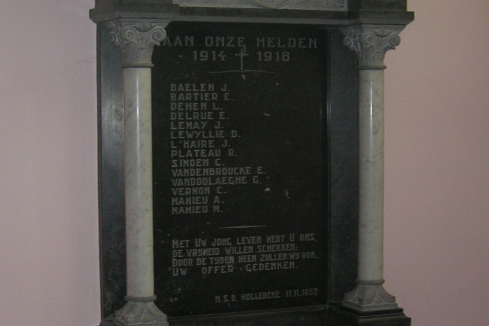 Memorial First World War Hollebeke #2