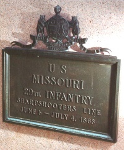 Positie-aanduiding Scherpschutterslinie 29th Missouri Infantry (Union) #1