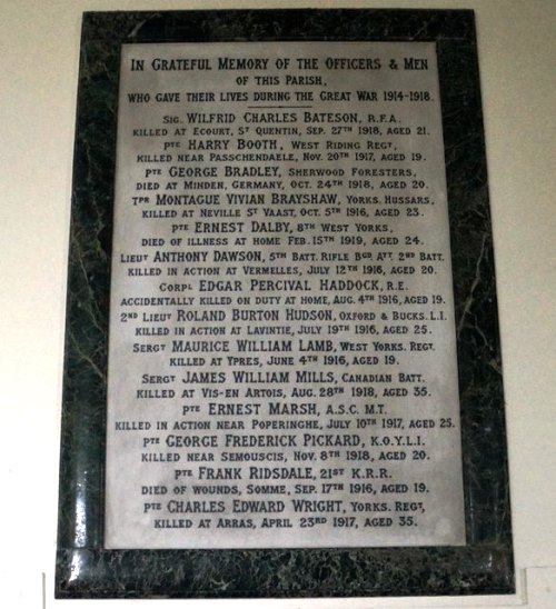 War Memorial All Saints Church