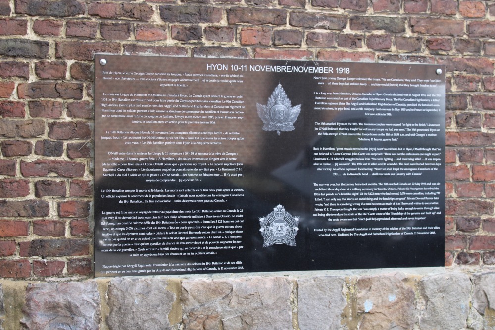 Memorial 19th Battalion Canadian Expeditionary Force #2