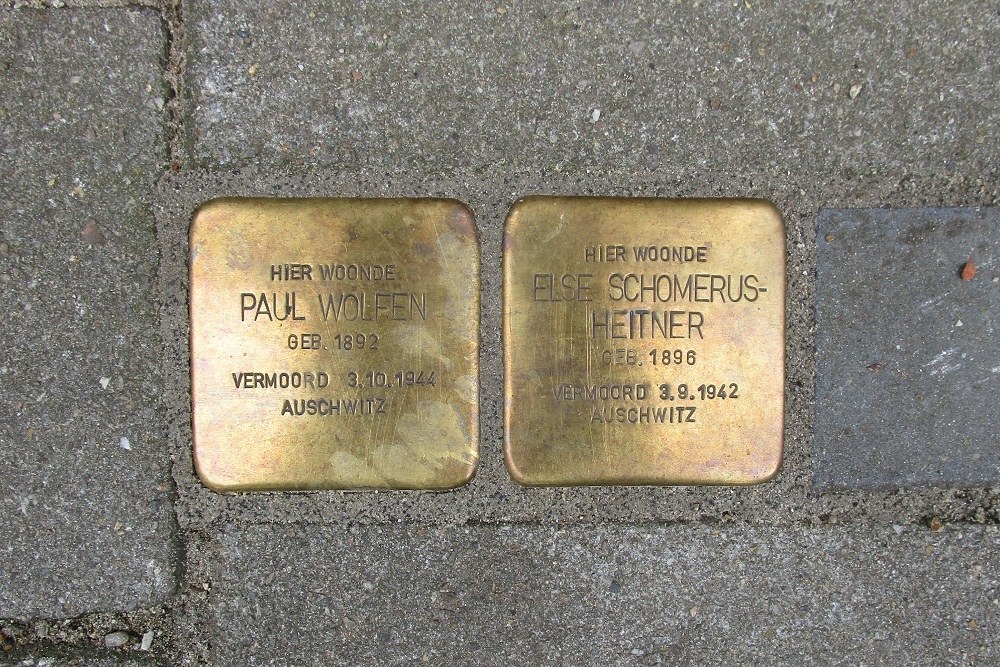 Stolpersteine Kasterenwal 155 (voorheen Eerste Kasterenstraat 4)