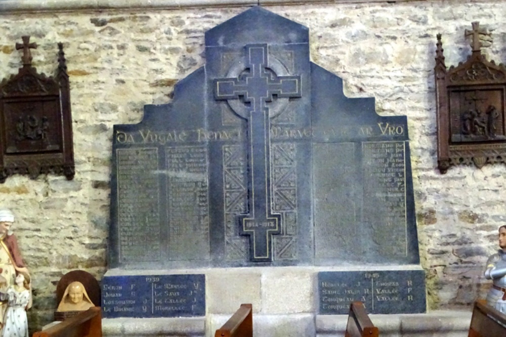 War Memorial Belle-Isle-en-Terre Church