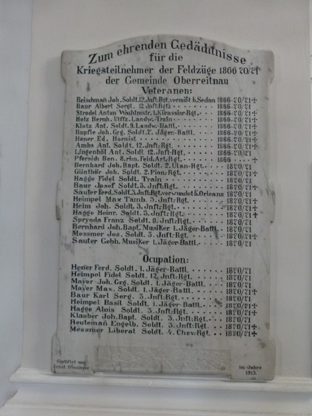 Memorial To Fallen Soldiers In WWI And WWII Oberreitnau #2