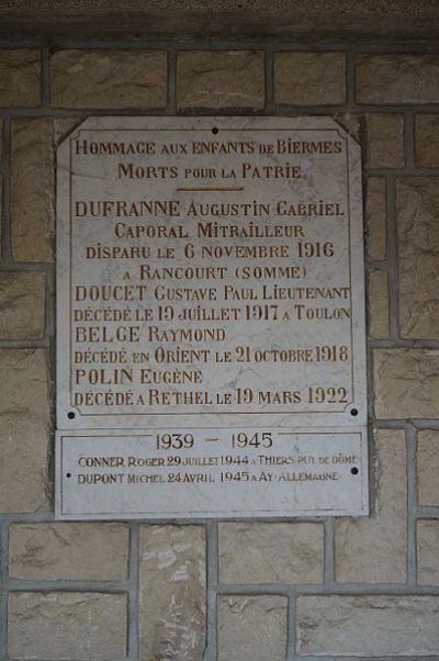 War Memorial Biermes #1