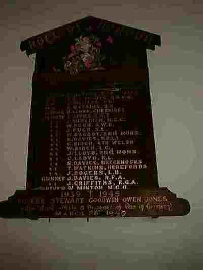 War Memorial Bryngwyn Church