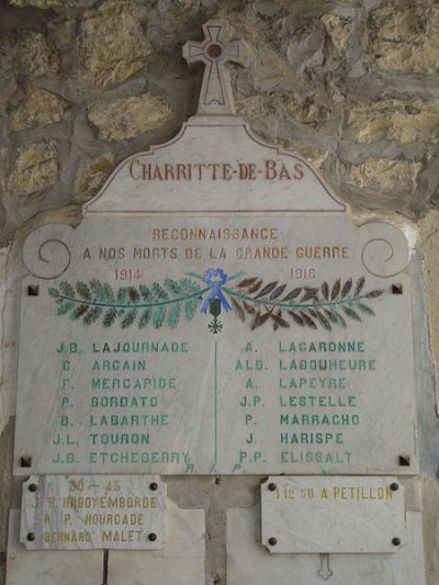 War Memorial Charritte-de-Bas