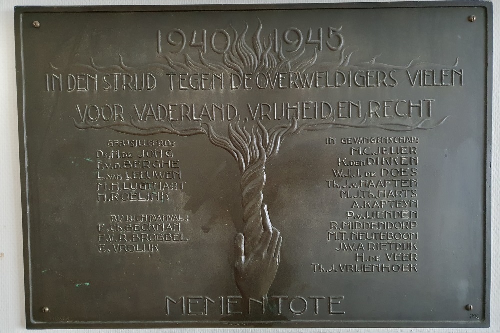 Plaque Victims Visser 't Hooft Lyceum Leiden