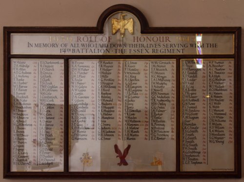 Gedenktekens The Essex Regiment St. Mary Church Ilford #1