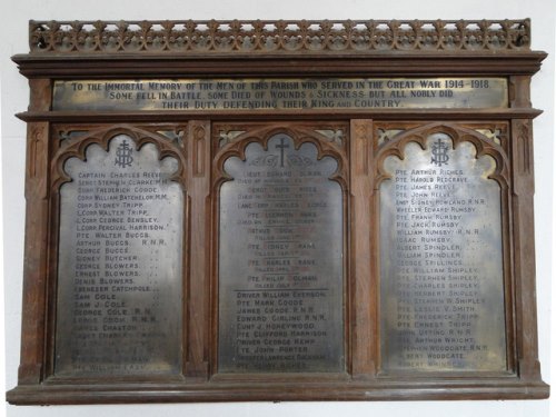 War Memorial Holy Trinity Church Gisleham