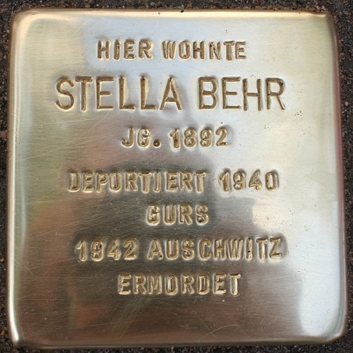 Stolperstein Weinbrennerstrae 38