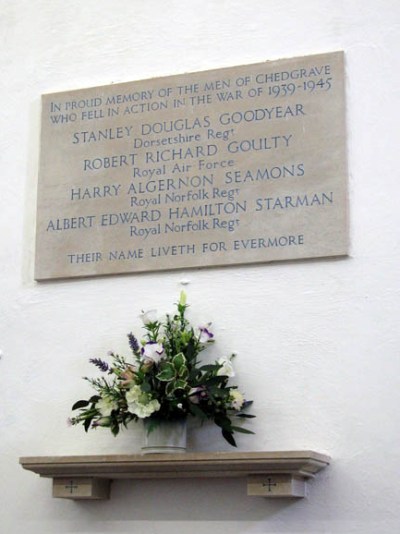 War Memorial All Saints Church Chedgrave