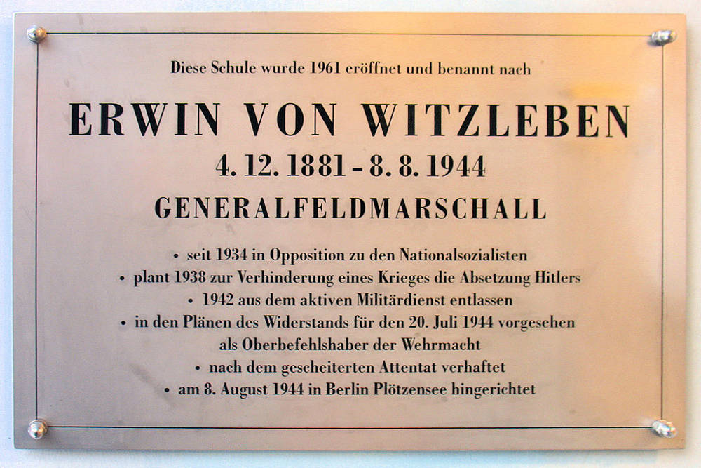 Gedenkteken Erwin von Witzleben