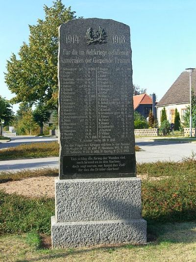 Oorlogsmonument Tramm