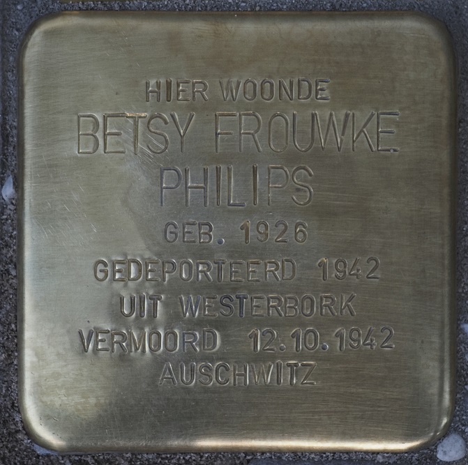 Stolpersteine Bergpoortstraat 11 (nu nr. 1) #3