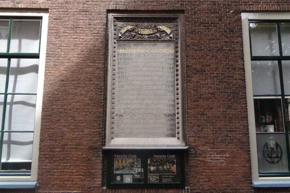 Gedenkteken Herman Coster Academiegebouw Universiteit Leiden #1