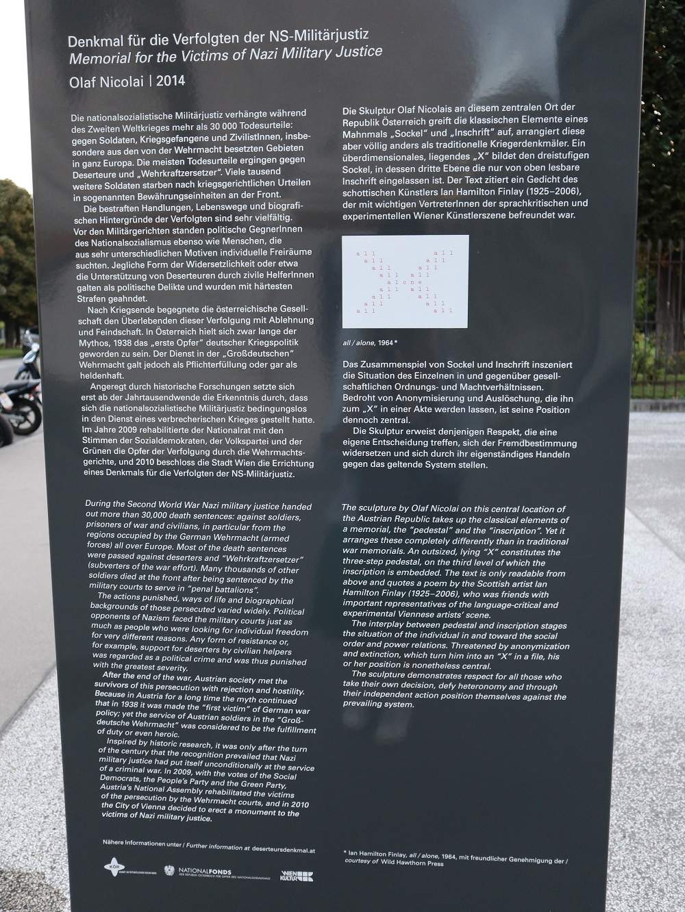 Gedenkteken Slachtoffers Militaire Gerechtigheid Van De Nazi's - Wenen #3