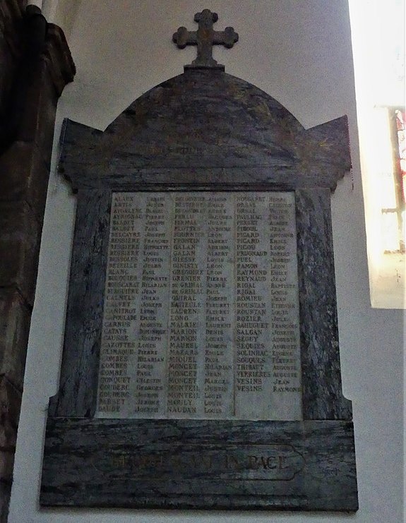 World War I Memorial Espalion Church #1