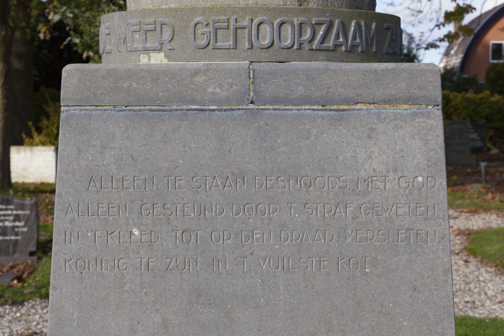 Grafmonument Piet de Springer Nederlands Hervormde Begraafplaats Langbroek #4