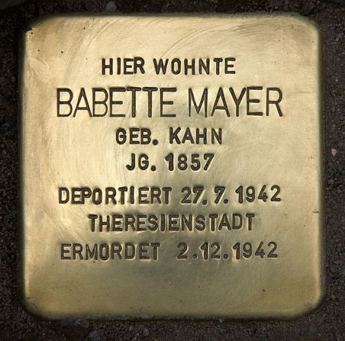 Stolpersteine Delbrckstrae 19 #3