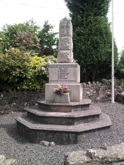 Oorlogsmonument Cutcombe #1