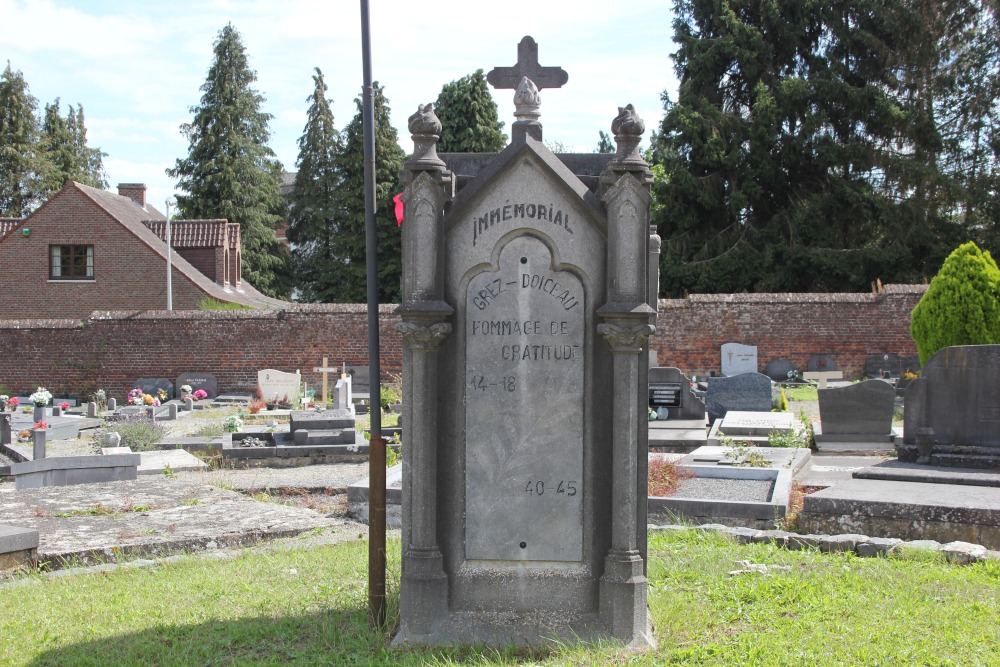 Oorlogsmonument Begraafplaats Grez	