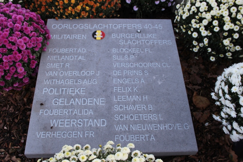 Commemorative Plates Cemetery Kruibeke