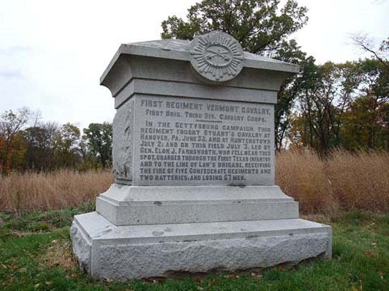 Monument 1st Vermont Cavalry Regiment