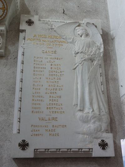 War Memorial Cand-sur-Beuvron Church #1