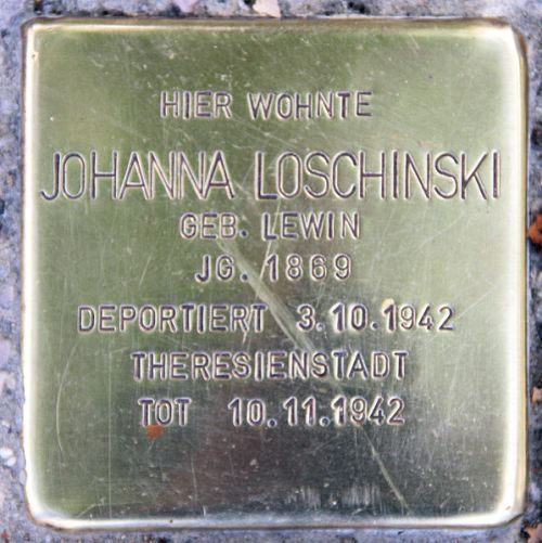 Stolpersteine Stirnerstrae 1