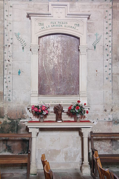 War Memorial Ygrande Church #1