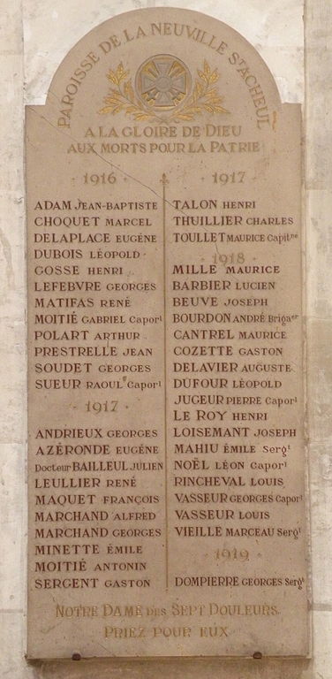 Monument Eerste Wereldoorlog glise Saint-Acheul d'Amiens #2