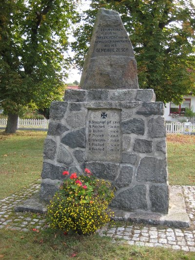 War Memorial Zesch am See