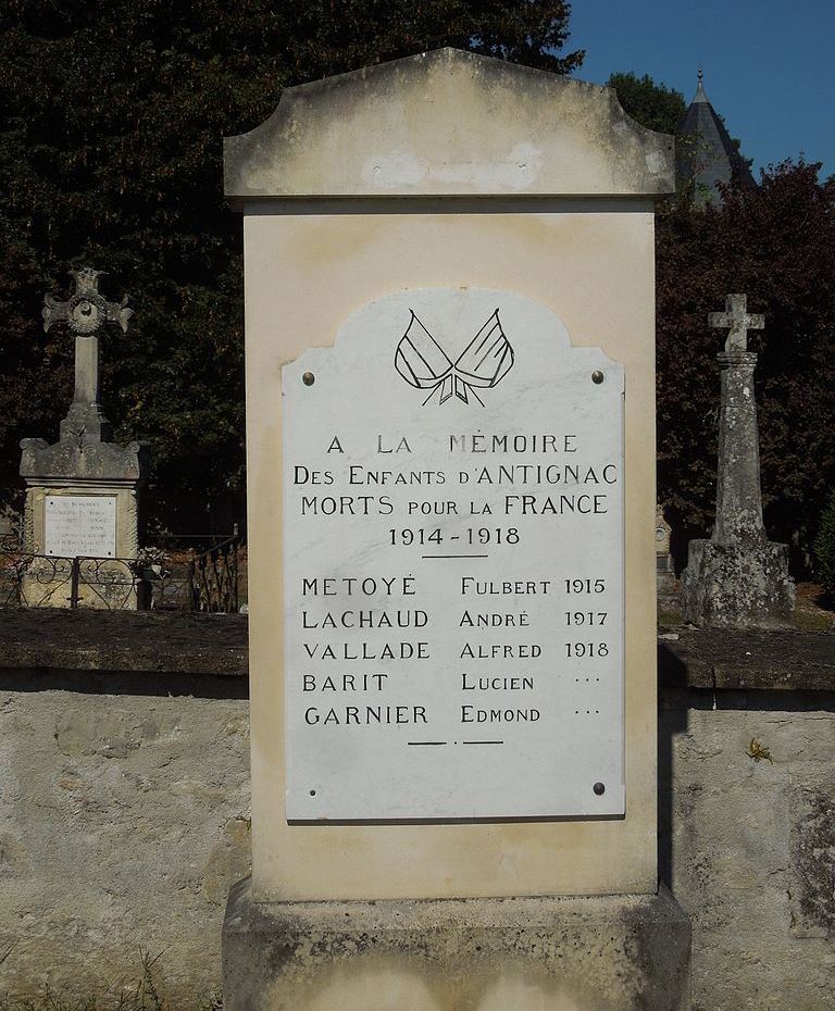 Monument Eerste Wereldoorlog Saint-Georges-Antignac