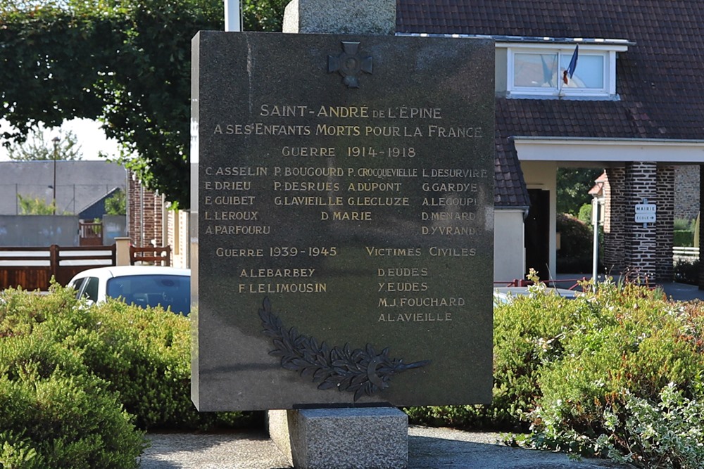 Oorlogsmonument Saint-Andr-de-l'pine #2