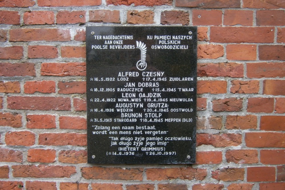 Memorial Polish Liberators General Cemetery Nieuwolda