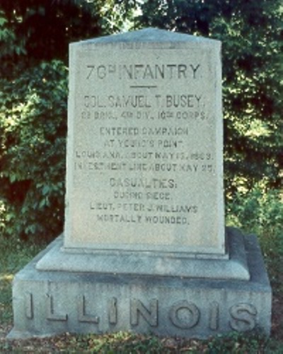 Monument 76th Illinois Infantry (Union) #1