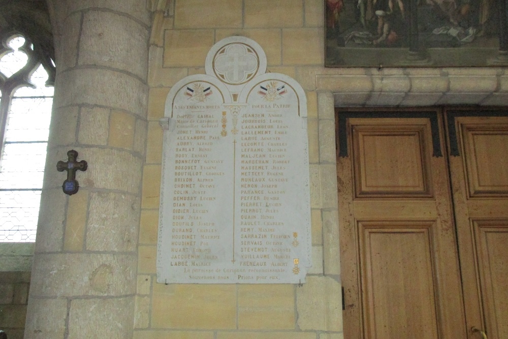 Parish Memorial Plaque Carignan