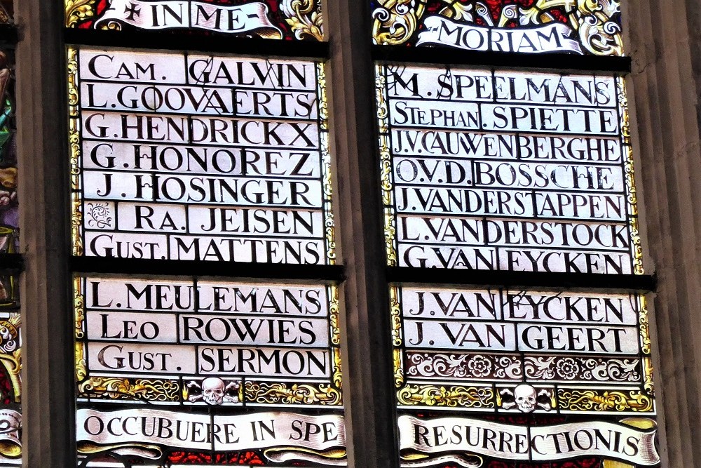 Remembrance Windows Notre-Dame du Sablon Church #3
