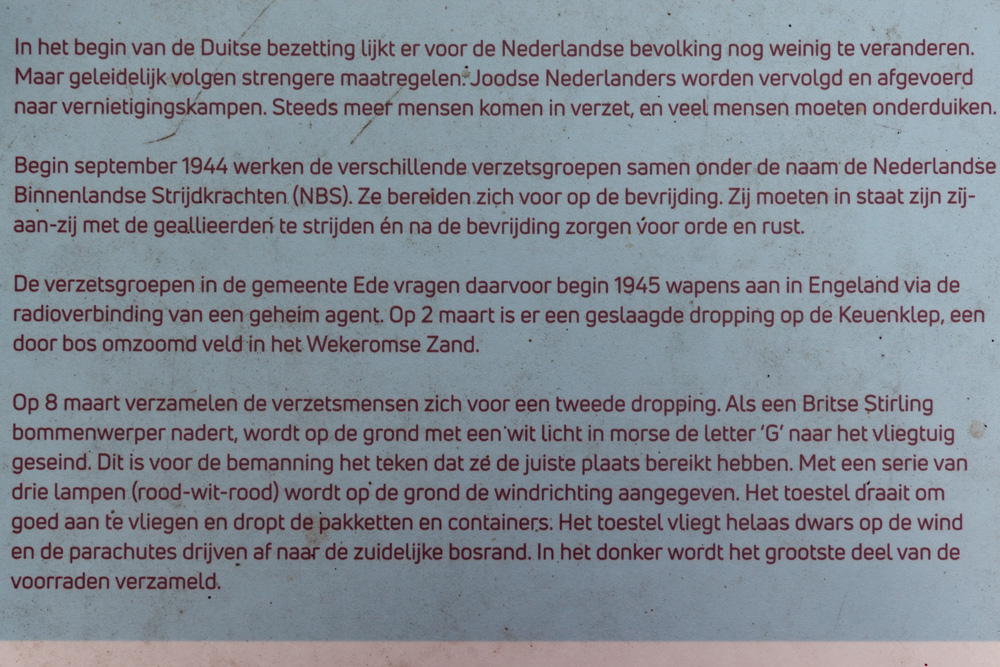 Information Sign The Fatal Weapon Drop at the Keuenklep #4