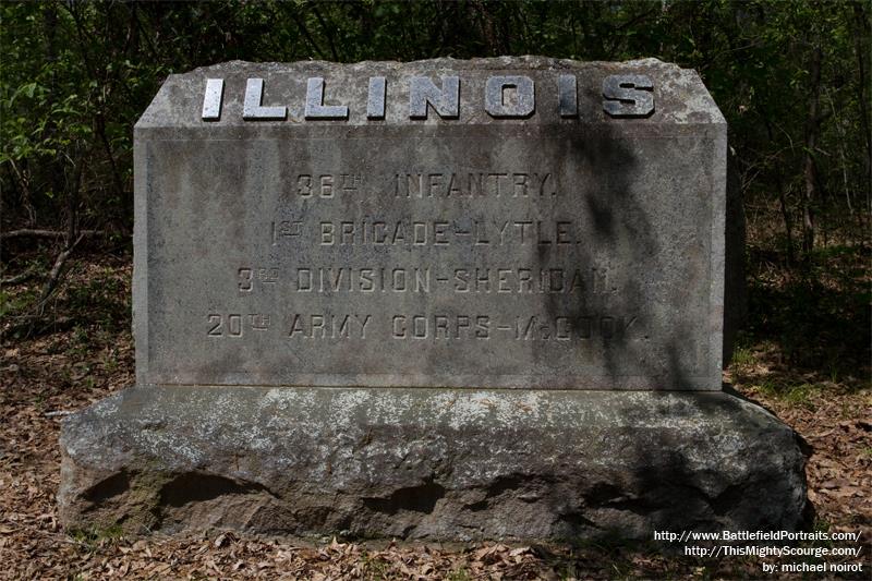 Monument 36th Illinois Infantry Regiment