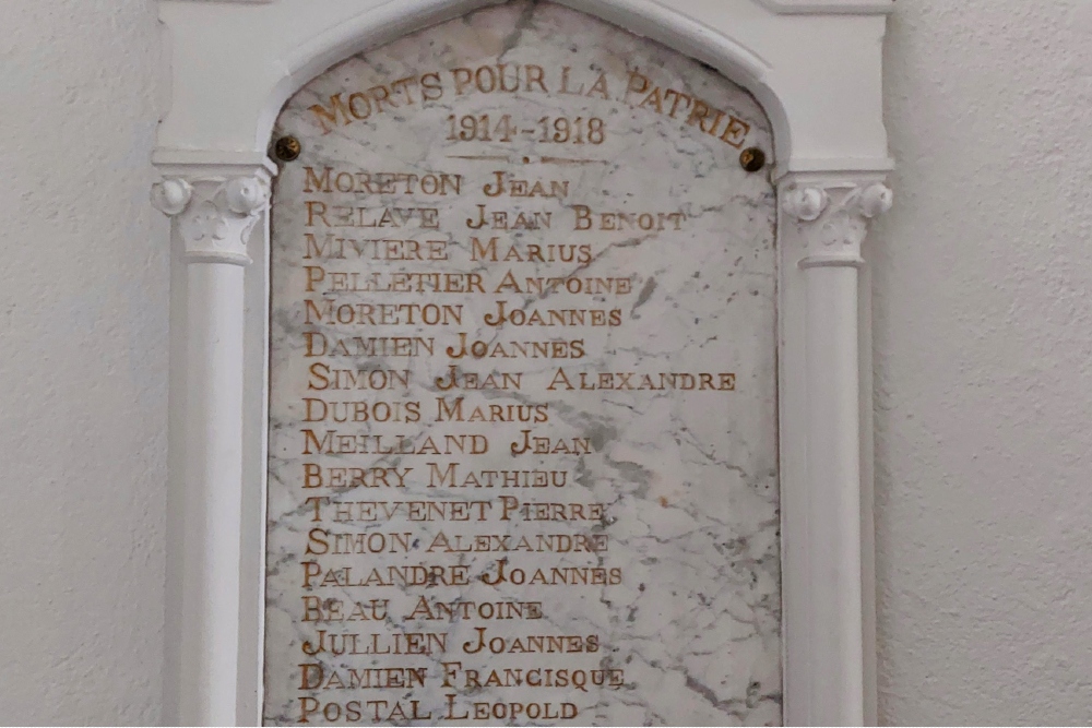 Oorlogsmonument Église Sainte Blandine de Chamboeuf #3